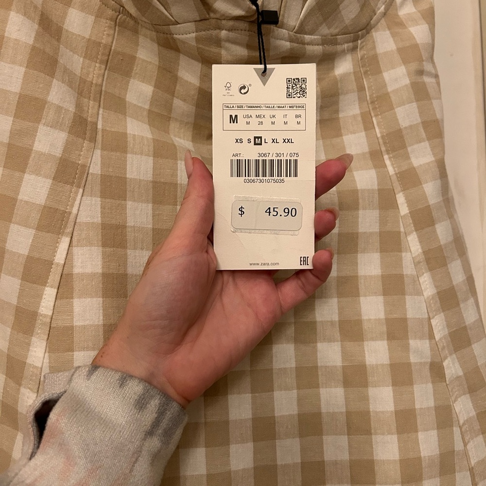 Zara gingham dress - Picture 3 of 4